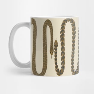 Two Decorated Curvy Snakes Mug